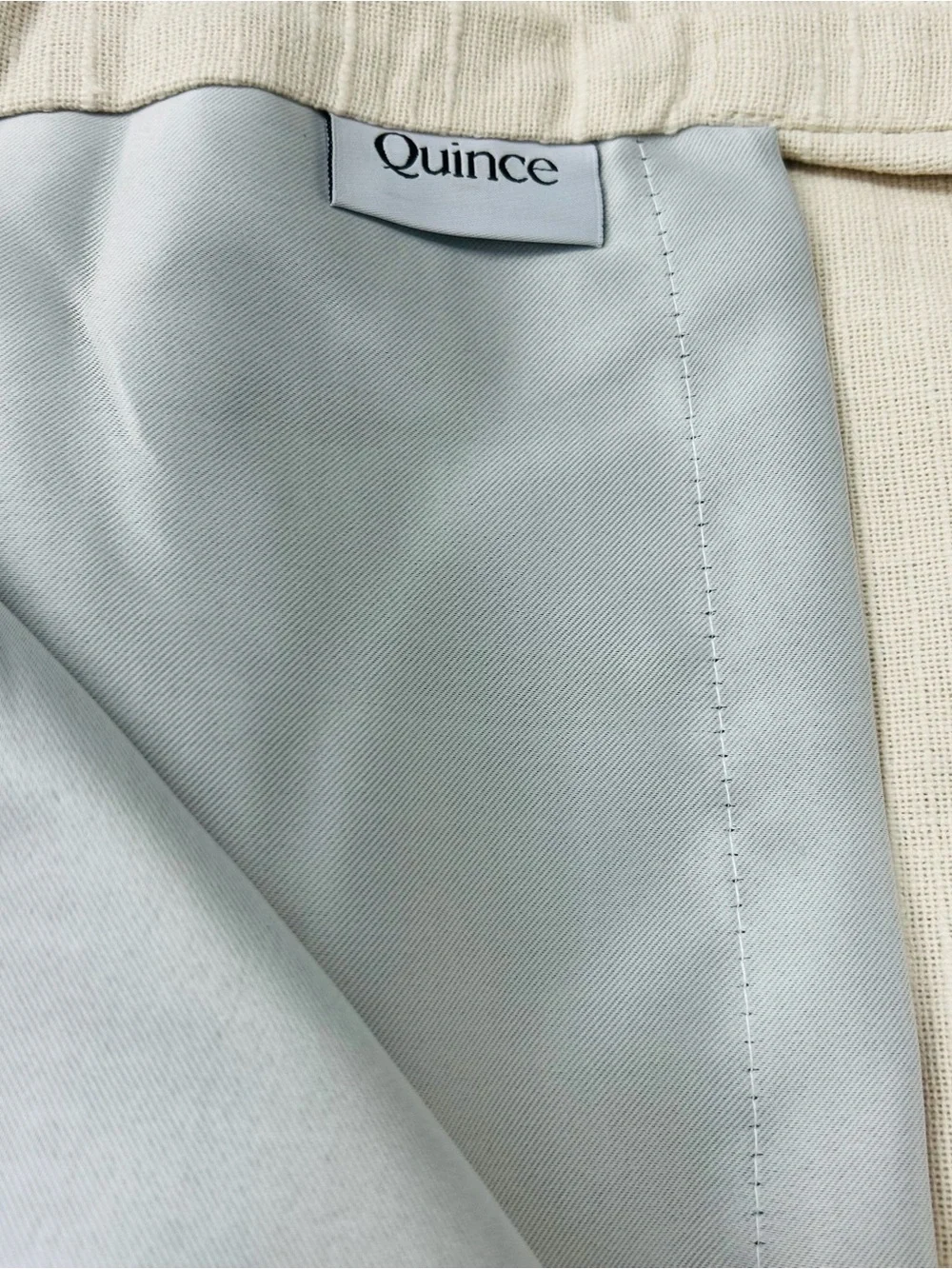 QUINCE Set Of 2 48x84 Cotton Slub Room Darkening Curtains Natural 0217